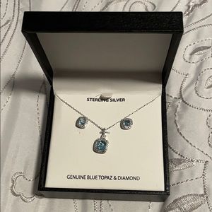 Brand new sterling silver earrings & necklace set!